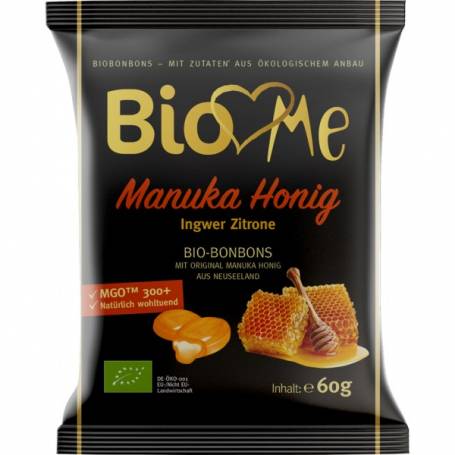 Bomboane cu miere de Manuka si ghimbir, eco-bio, 60g - BIO Loves Me