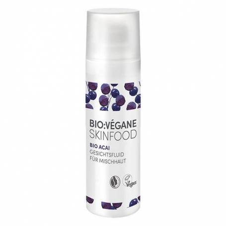 Fluid reechilibrant cu Acai si acid hialuronic, pentru ten mixt, 30ml - Bio:Vegane Skinfood