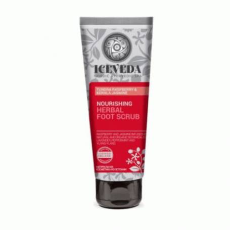 Exfoliant hranitor pentru picior cu Zmeura de Tundra si Iasomie din Kerala, 75ml - Iceveda