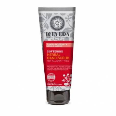 Exfoliant calmant pentru maini cu Zmeura de Tundra si Iasomie din Kerala, 75ml - Iceveda