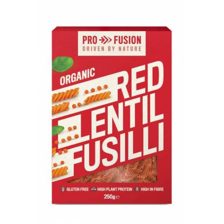 Fusilli din linte rosie, eco-bio, 250g - Profusion