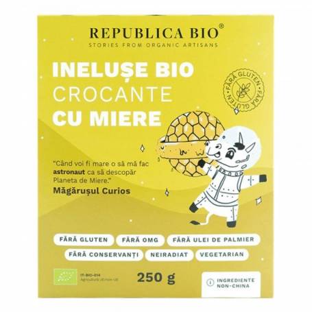 Ineluse crocante cu miere, fara gluten, 250g - Republica bio