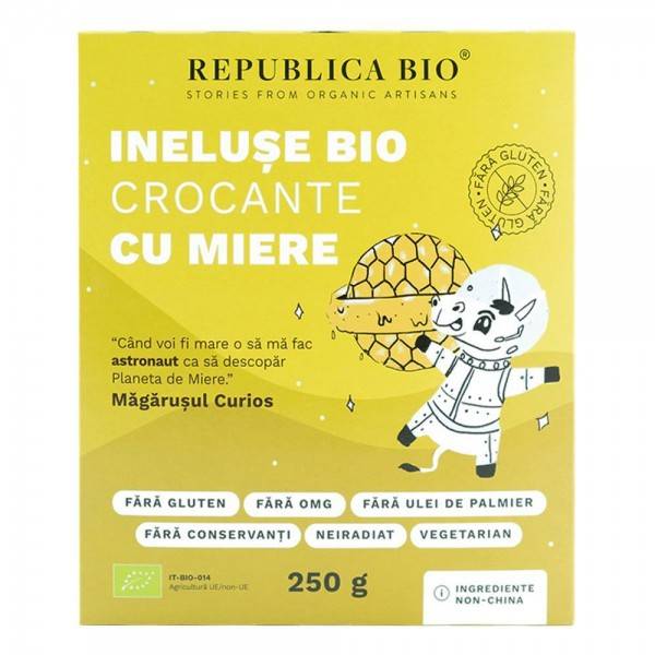 Ineluse crocante cu miere, fara gluten, 250g - republica bio