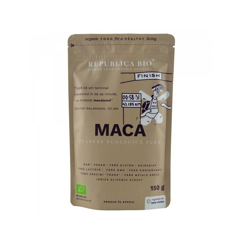 Maca pulbere pura, eco-bio, 150g - Republica bio