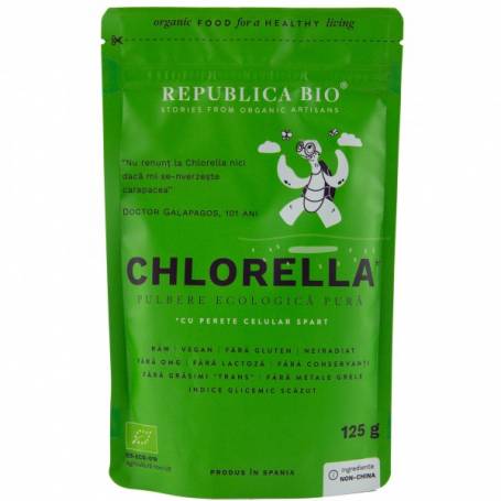 Chlorella pulbere pura, eco-bio, 125g - Republica bio