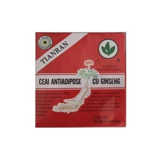 Ceai antiadipos rosu cu ginseng, 30dz - sanye