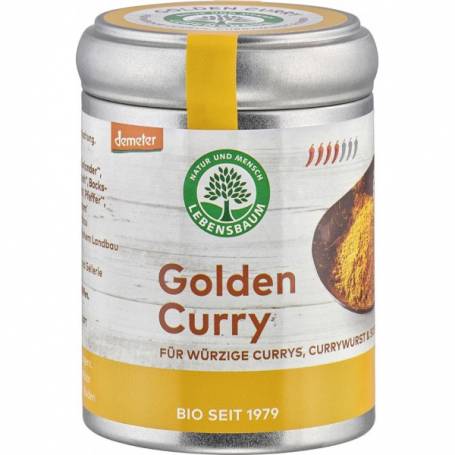 Curry auriu pentru orez, legume si carne, eco-bio, 55g - Lebensbaum
