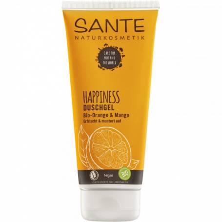 Gel de dus Happiness cu portocala si mango, eco-bio, 200ml - Sante