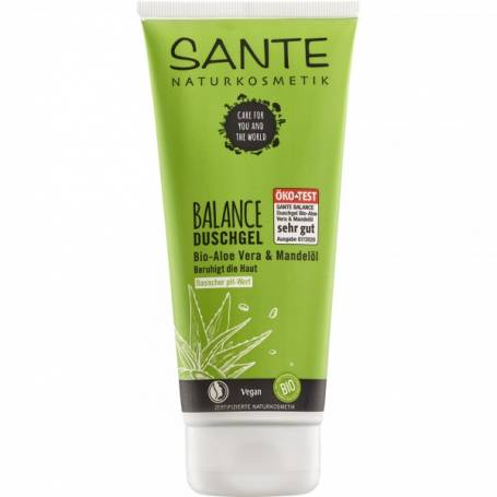 Gel de dus cu aloe vera si ulei de migdale, eco-bio, 200ml - Sante