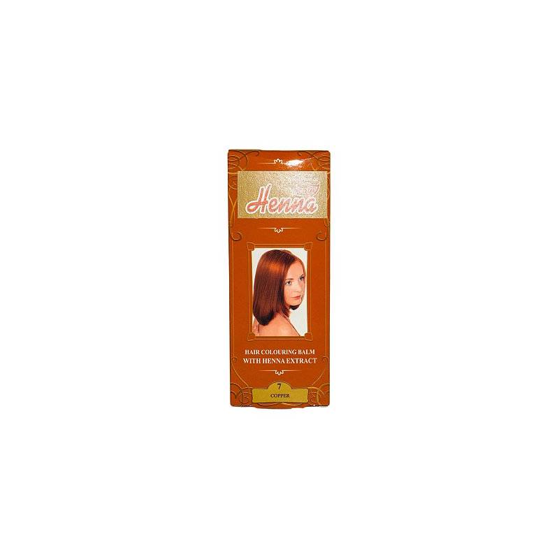 Balsam colorant pentru par nr. 7, nuanta cupru, 75g - Henna Sonia