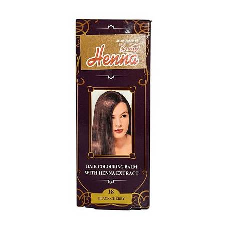 Balsam colorant pentru par nr18, nuanta cireasa neagra, 75g - Henna Sonia