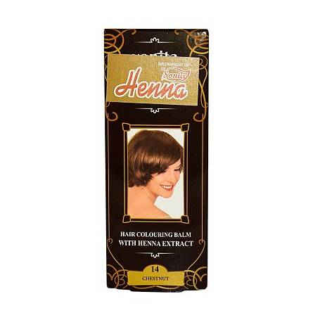 Balsam colorant pentru par nr14, nuanta castaniu, 75g - Henna Sonia