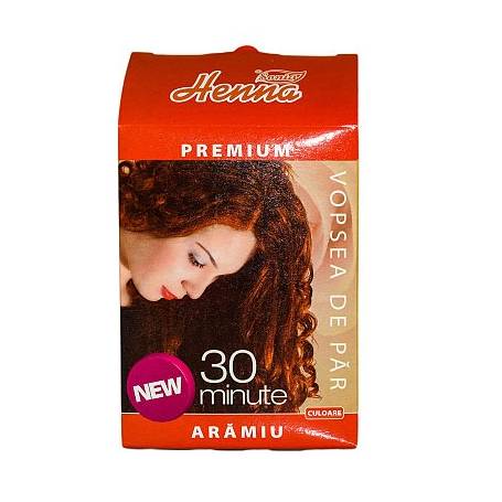 Vopsea de par cu henna, nuanta araniu, 30 minute - 60g - Henna Sonia