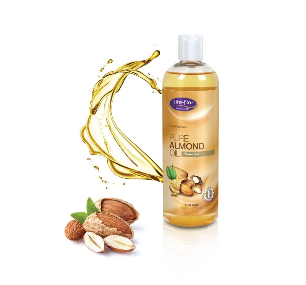 Almond pure oil (ulei de migdale) 473ml - life flo - secom