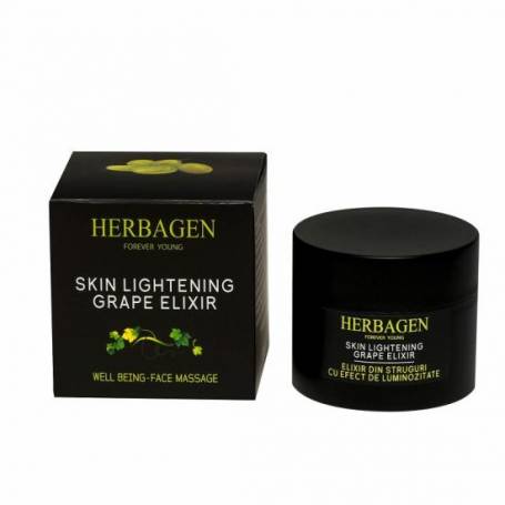 Crema elixir din struguri cu efect de luminozitate, 50g - Herbagen