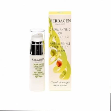 Crema de noapte antirid cu celule stem, 30g - Herbagen
