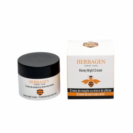 Crema de noapte cu miere de albine, 50g - Herbagen