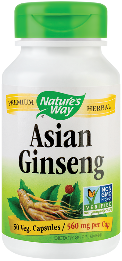 Asian ginseng 560mg 50tb - natures way - secom