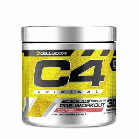 Cellucor C4 Original, Formula Pre-workout - inainte de antrenament, aroma Punch de Fructe, 195g, GNC