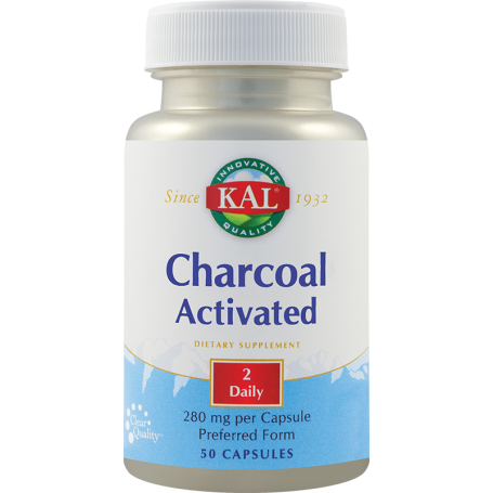 Charcoal Activated (Carbune medicinal) 280mg 50tb - KAL - Secom