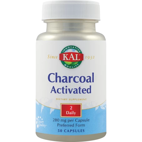 Charcoal Activated (Carbune medicinal) 280mg 50tb - KAL - Secom