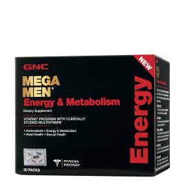 Complex De Multivitamine Pentru Barbati, Energie Si Metabolism, Mega Men Energy & Metabolism Vitapak 30 Pliculete - GNC