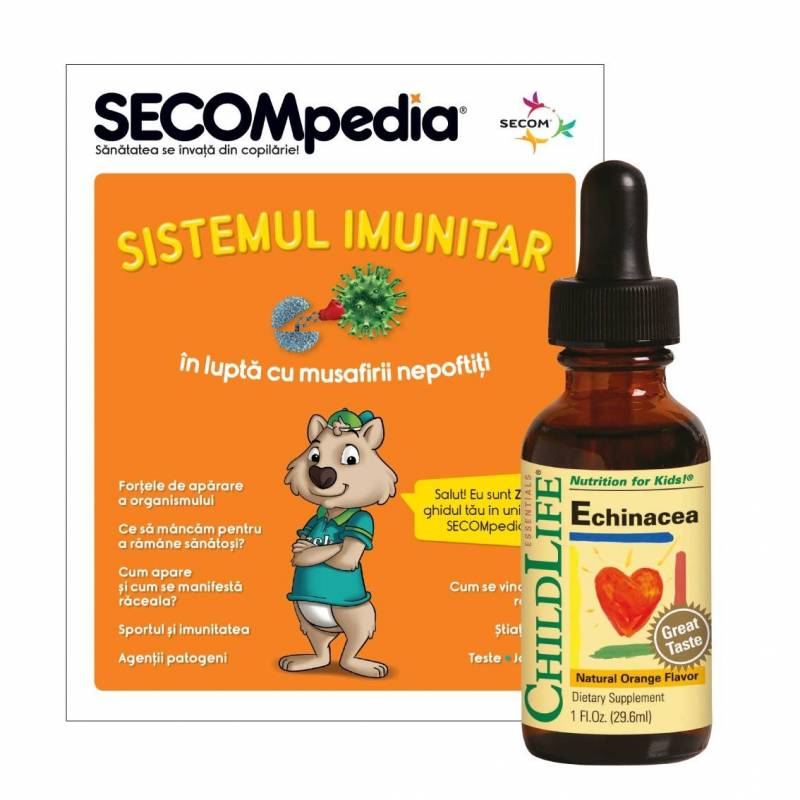 Echinacea (copii) 29.60ml (gust de portocale) - ChildLife Essentials