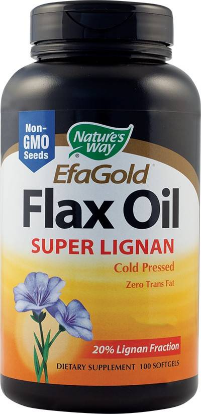 Natures Way Flax oil super lignan (acizi grasi omega-3/6/9) 100tb - nature's way - secom