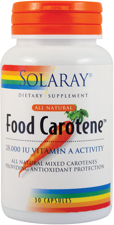 Food carotene 25000ui 30tb - solaray - secom