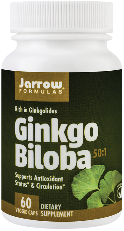 Ginkgo biloba 60mg 60tb - jarrow formulas - secom