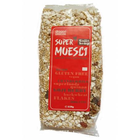 Supermuesli cu goji si canepa 250g - fara gluten - eco-bio - Dragon Superfoods