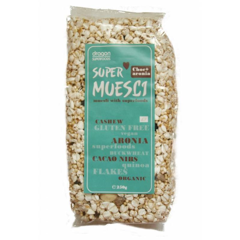 Supermuesli cu aronia si miez de cacao 250g - fara gluten - eco-bio