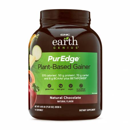 Proteina Vegetala Vegana Cu Aroma De Ciocolata Naturala, Plant-based Gainer 2030g - GNC