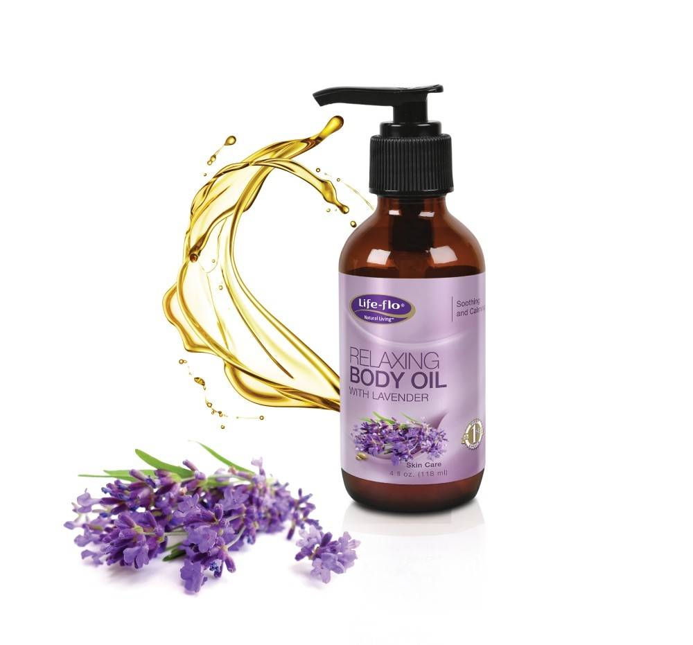 Relaxing body oil with lavender 118ml - life flo - secom