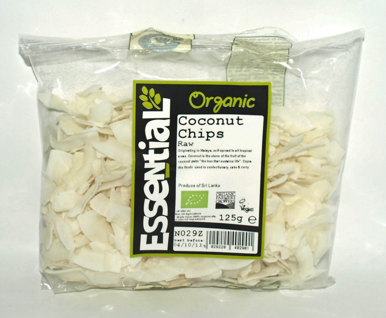 Fulgi (chips) de cocos raw eco-bio 125g - essential organic