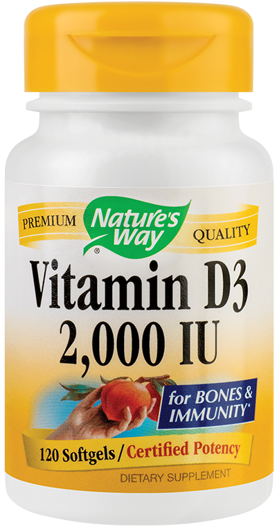 Vitamin d3 2000ui 120tb - nature's way - secom