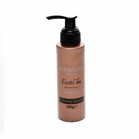 Ser bronzant stralucitor pentru fata si corp, Exotic Tan, 100ml - Herbagen