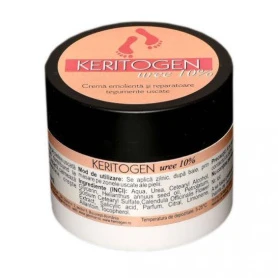Crema emolienta si reparatoare tegumente uscate Keritogen 10% uree, 50ml - Herbagen