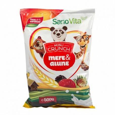 Musli crunch alune si mere 500g - SanoVita