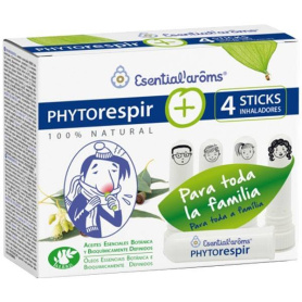 Inhalatoare sub forma de sticuri PHYTORESPIR 30ML + 4 STICURI - ESENTIALAROMS
