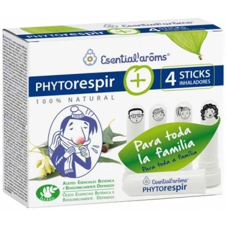 Inhalatoare sub forma de sticuri PHYTORESPIR 30ML + 4 STICURI - ESENTIALAROMS