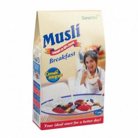 Musli breakfast 40% fructe 400g - SanoVita