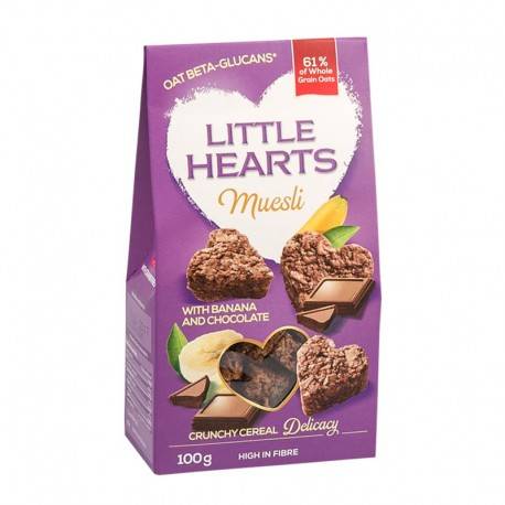 Little hearts cu banane si ciocolata 100g - SanoVita