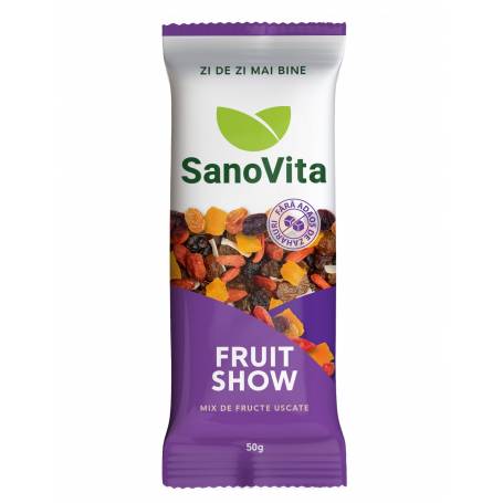 Mix fructe uscate fara adaos zaharuri, Fruit Show, 50g - Sano Vita