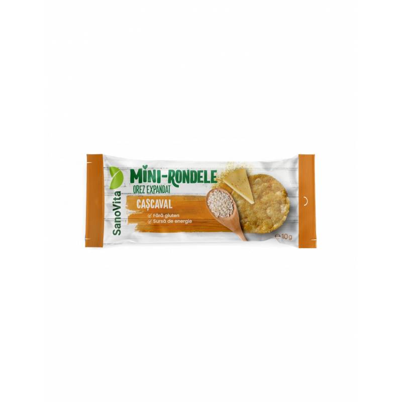Mini-rondele din orez cu cascaval 10g - Sano Vita