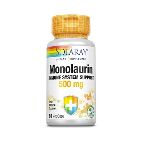 Monolaurin, 500mg, 60cps - Solaray - Secom