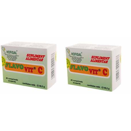 Flavo vit C copii, 200mg, 1+1 cadou, 40cps - Hofigal