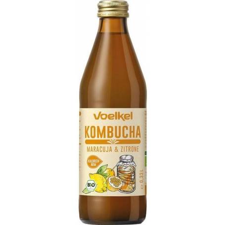 Bautura de kombucha cu maracuja si lamaie, eco-bio, 330ml - Voelkel