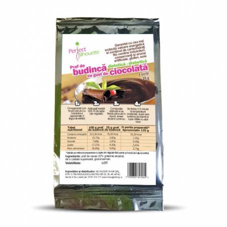 Budinca de cacao si faina Konjac, 50g - No Sugar Shop