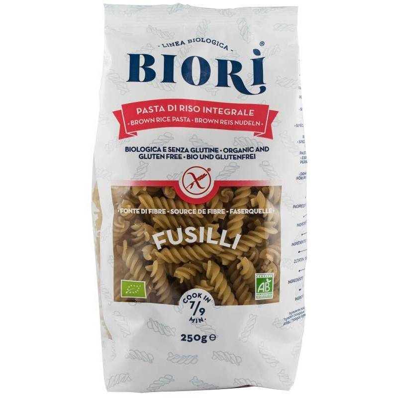Fusilli din faina de orez brun, eco-bio, 250g - Biori